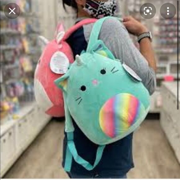 “Nicole” Series 1 unicorn kitty Sqishmallow backpack - Picture 1 of 8